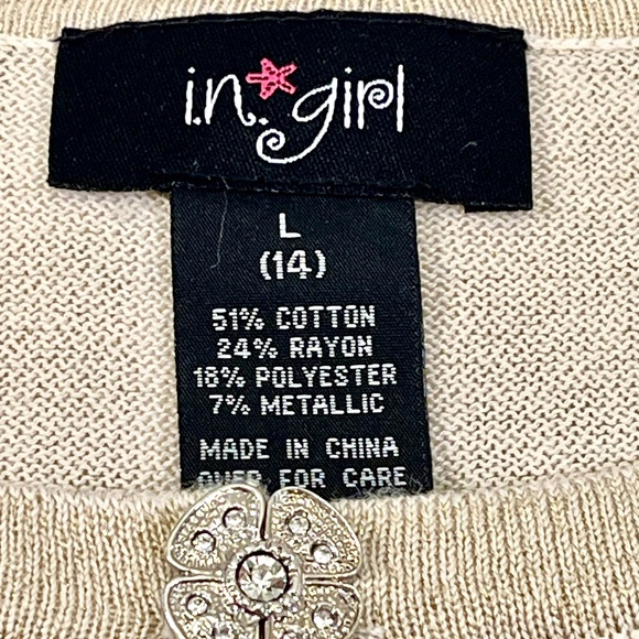 I.N. Girl "Boler/Shrug in Sparkly Gold" NWOT - Picture 3 of 4